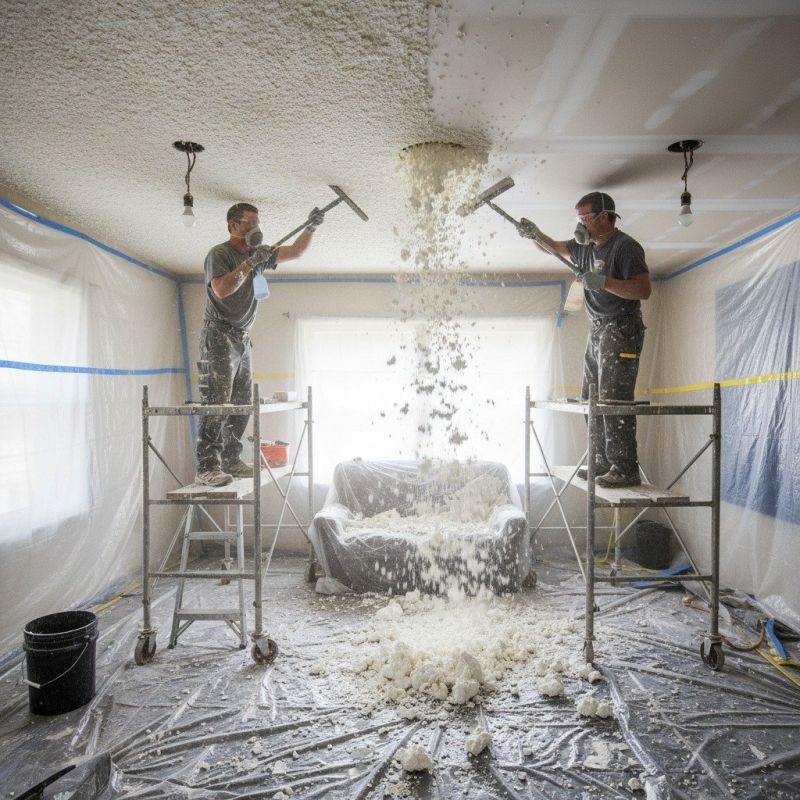 Knockdown Ceiling Removal in Salt Lake City, UT
