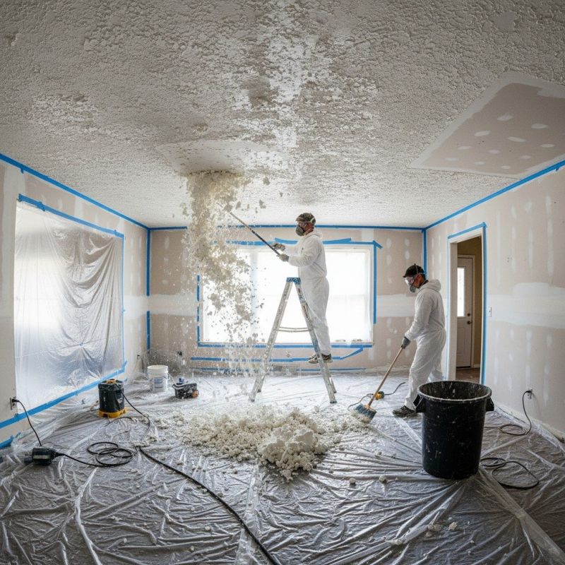 Knockdown Ceiling Removal in Roswell, GA