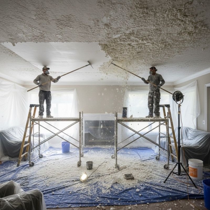 Knockdown Ceiling Removal in Georgetown, TX