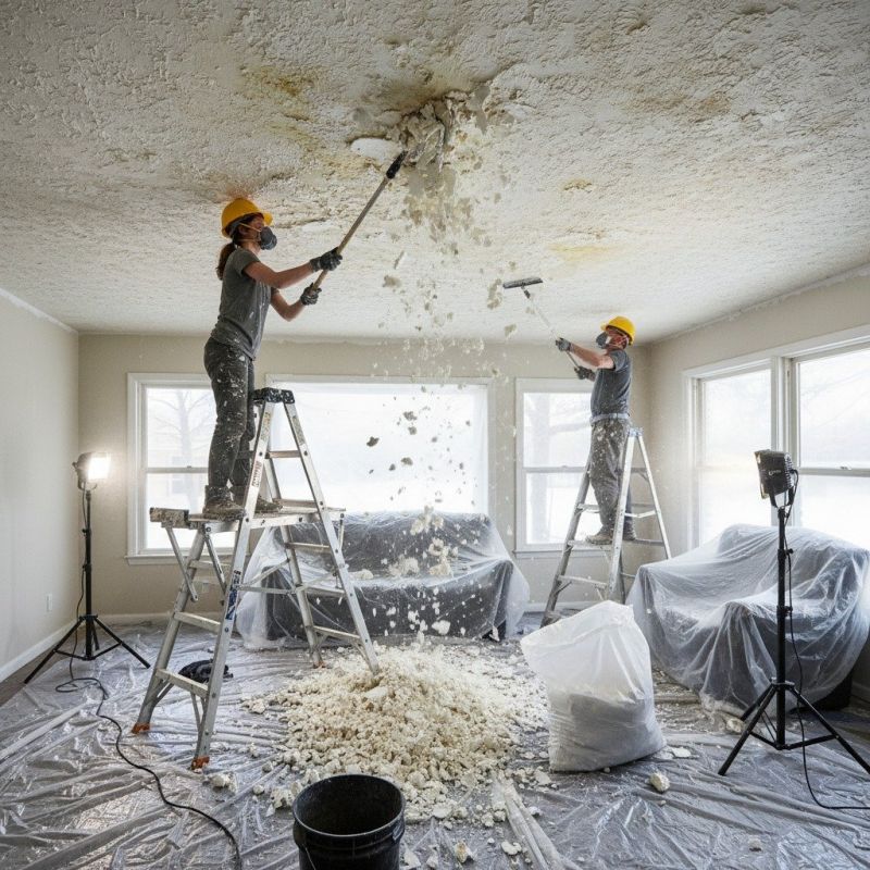 Knockdown Ceiling Removal in Littleton, CO