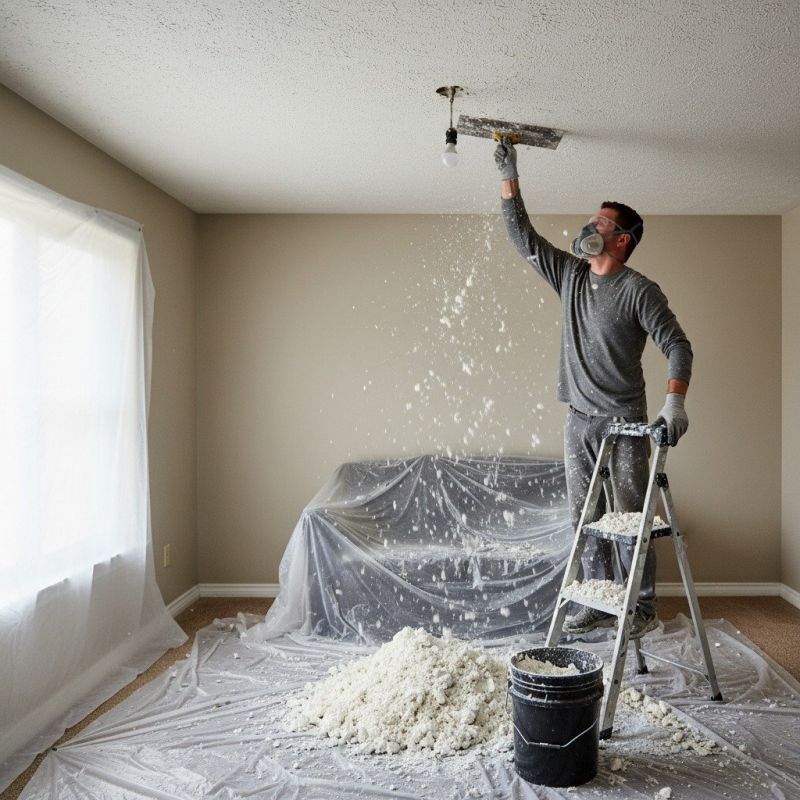 Knockdown Ceiling Removal in Olathe, KS